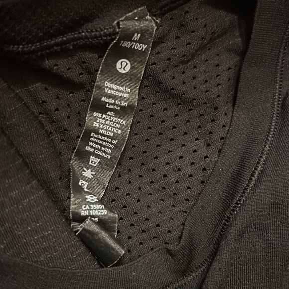 Lululemon Men’s Long Sleeve solid black athletic shirt Sz M - Picture 5 of 5